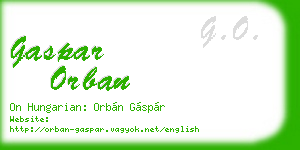gaspar orban business card