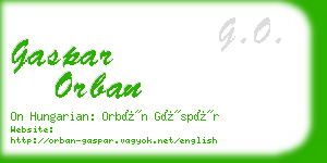 gaspar orban business card